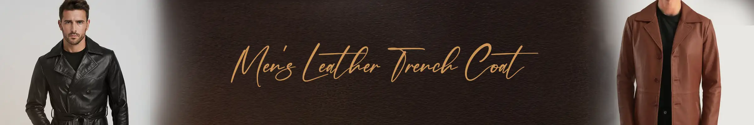 Real Leather Trench Coats For Men | Leather Trench Coat