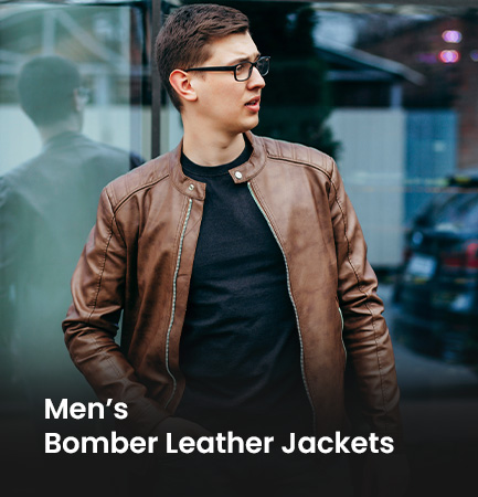 Men Bomber Leather Jackets