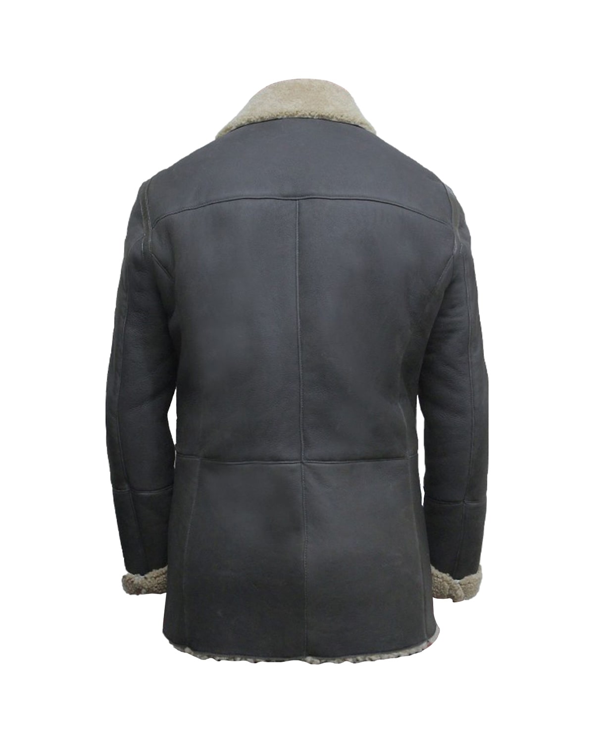 Shop Ralph Double Breasted Leather Peacoat