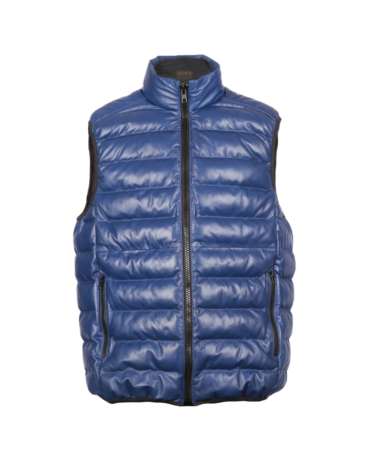 Shop Men's Hooded Leather Puffer Vest