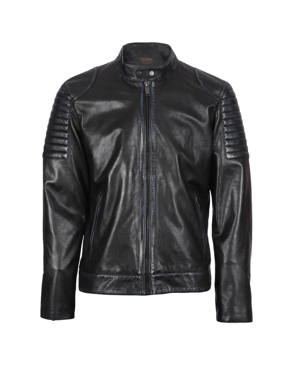 Rio Shoulder Padded Biker Leather Jacket