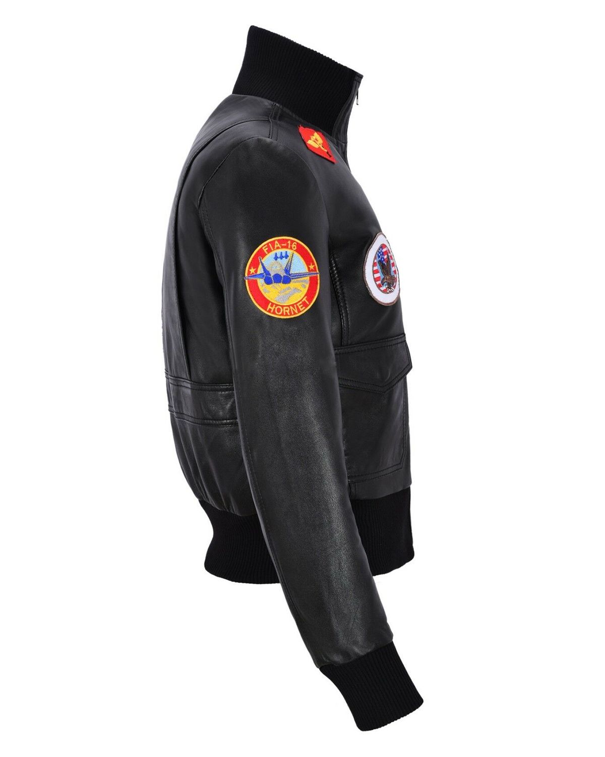 TOP GUN® VINTAGE PREMIUM TOP HOOK LEATHER JACKET WITH REMOVABLE MOUTON COLLAR