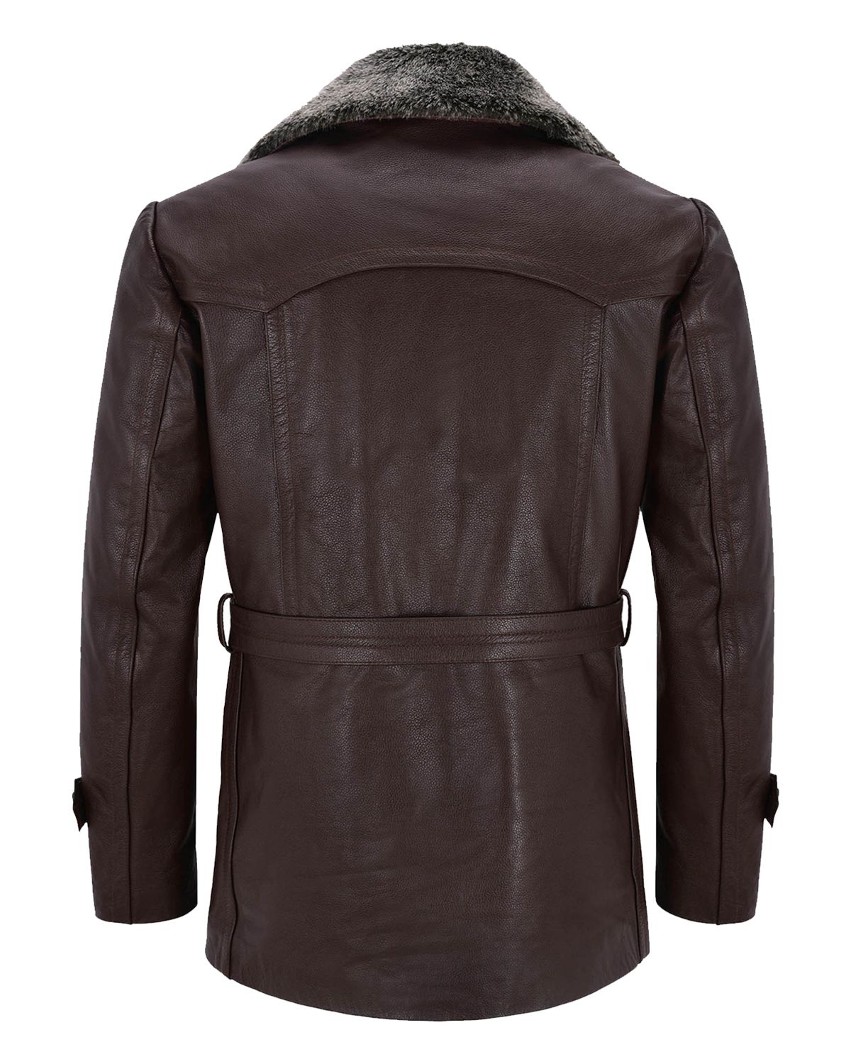 Shop Marc German Leather Peacoat