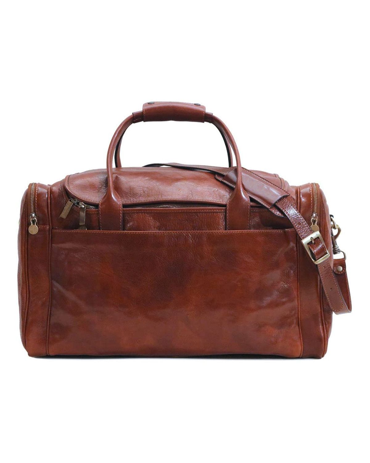 Unisex Cargo Pockets Brown Duffle Bag