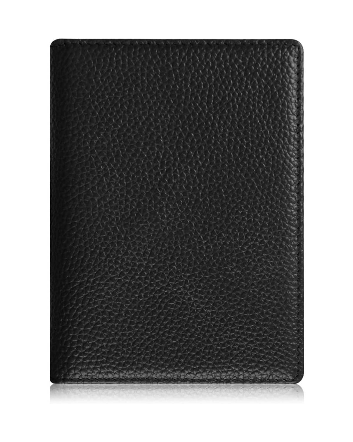 Unisex Note Pocket Inside Real Leather Passport Cover
