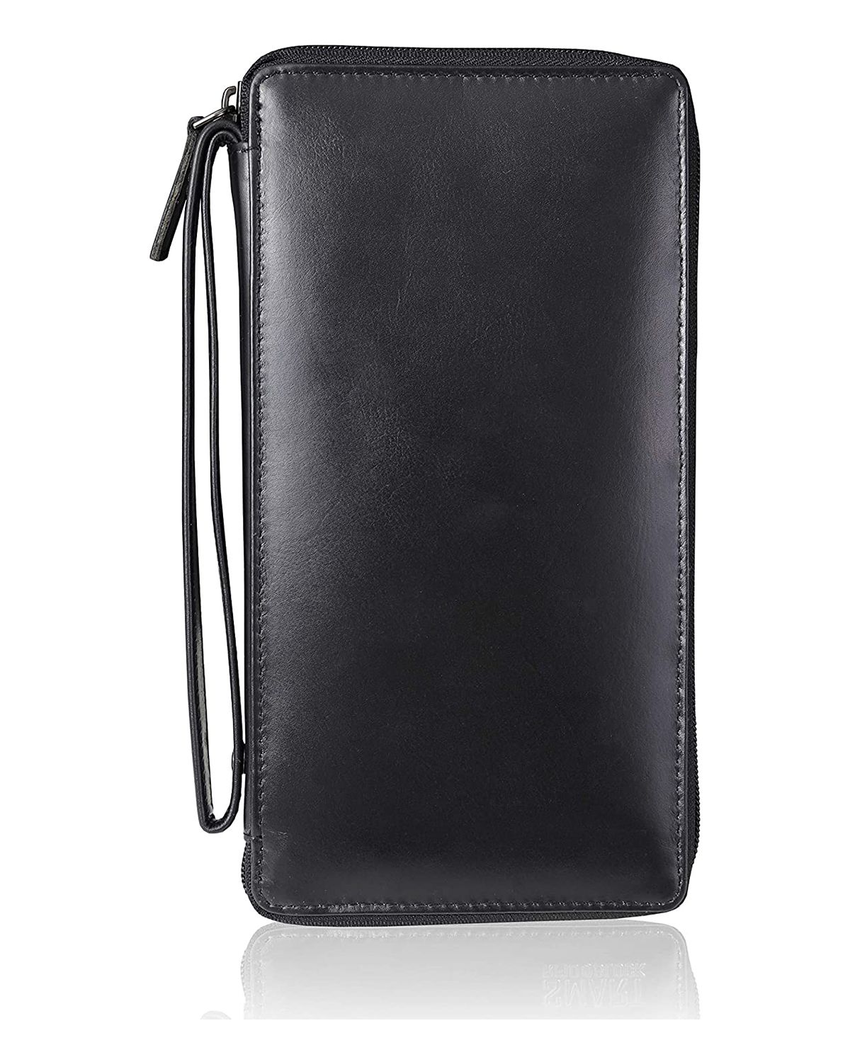 Women's Nine Card Slots Genuine Leather Travel Wallet Passport Holder