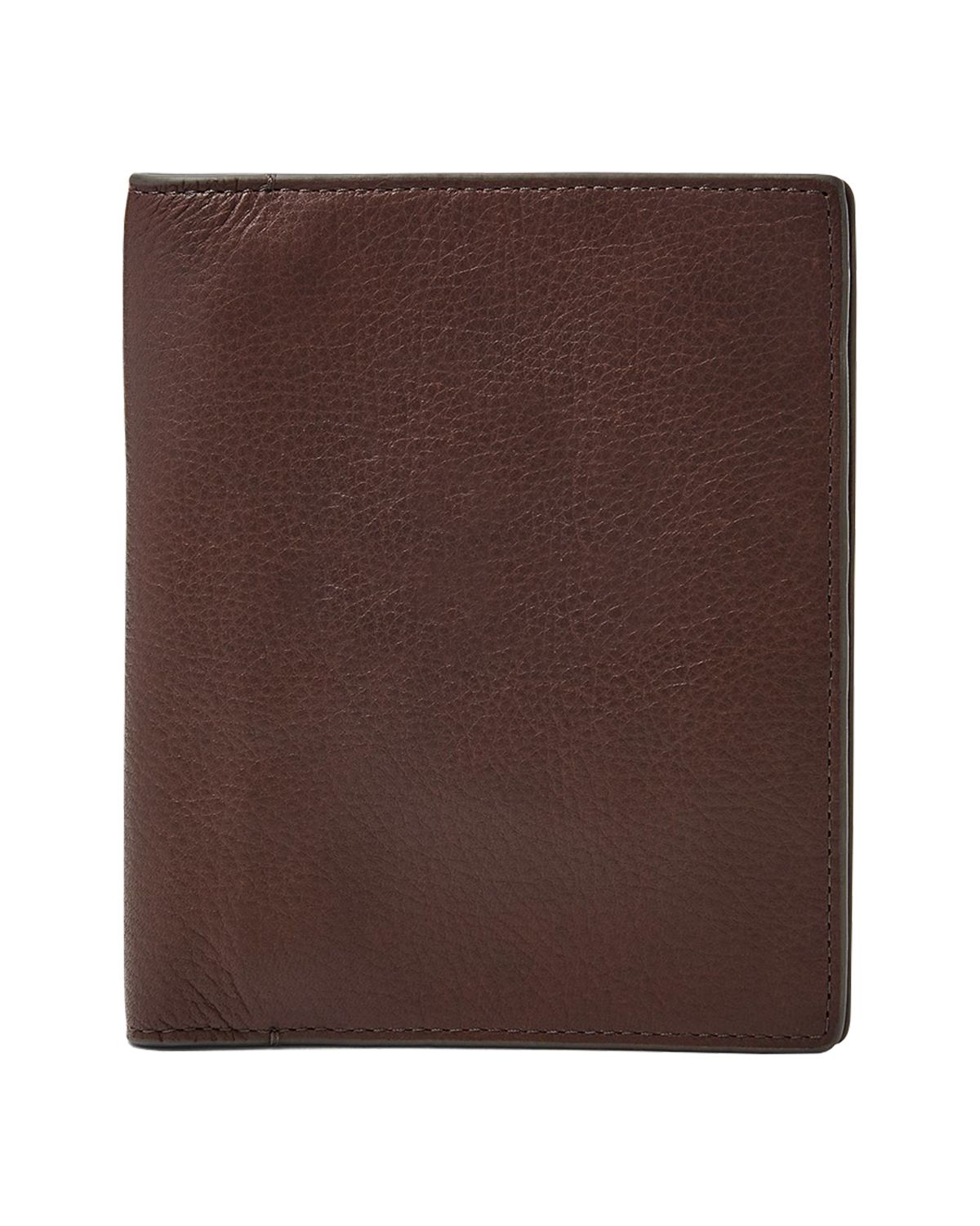 Unisex One Zipper Compartment Genuine Leather Passport Holder