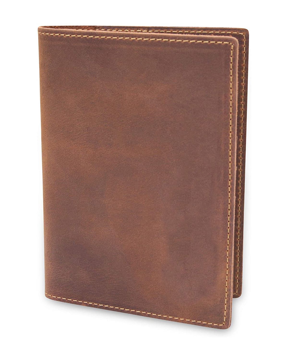 Unisex Full Grain Cowhide Leather Note Pocket Slim and Stylish Passport Holder