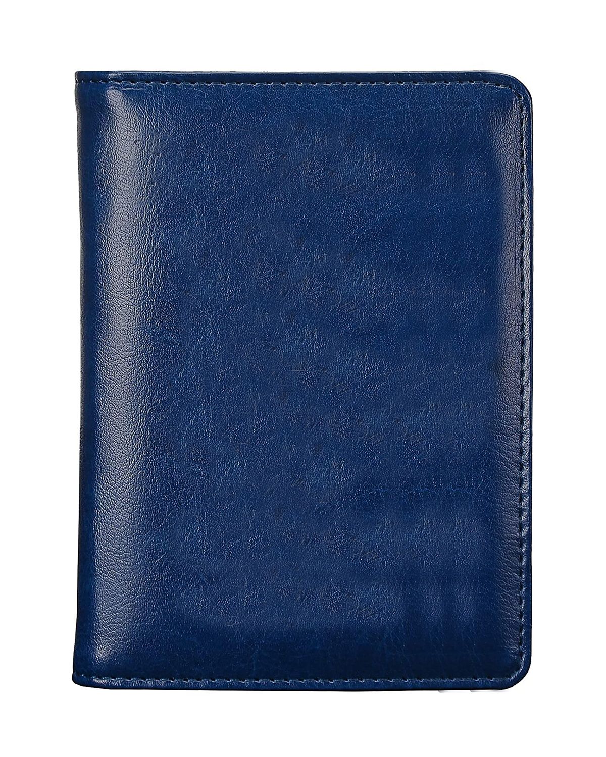 Unisex Two SIM Card Slot Blue Genuine Leather Passport Holder