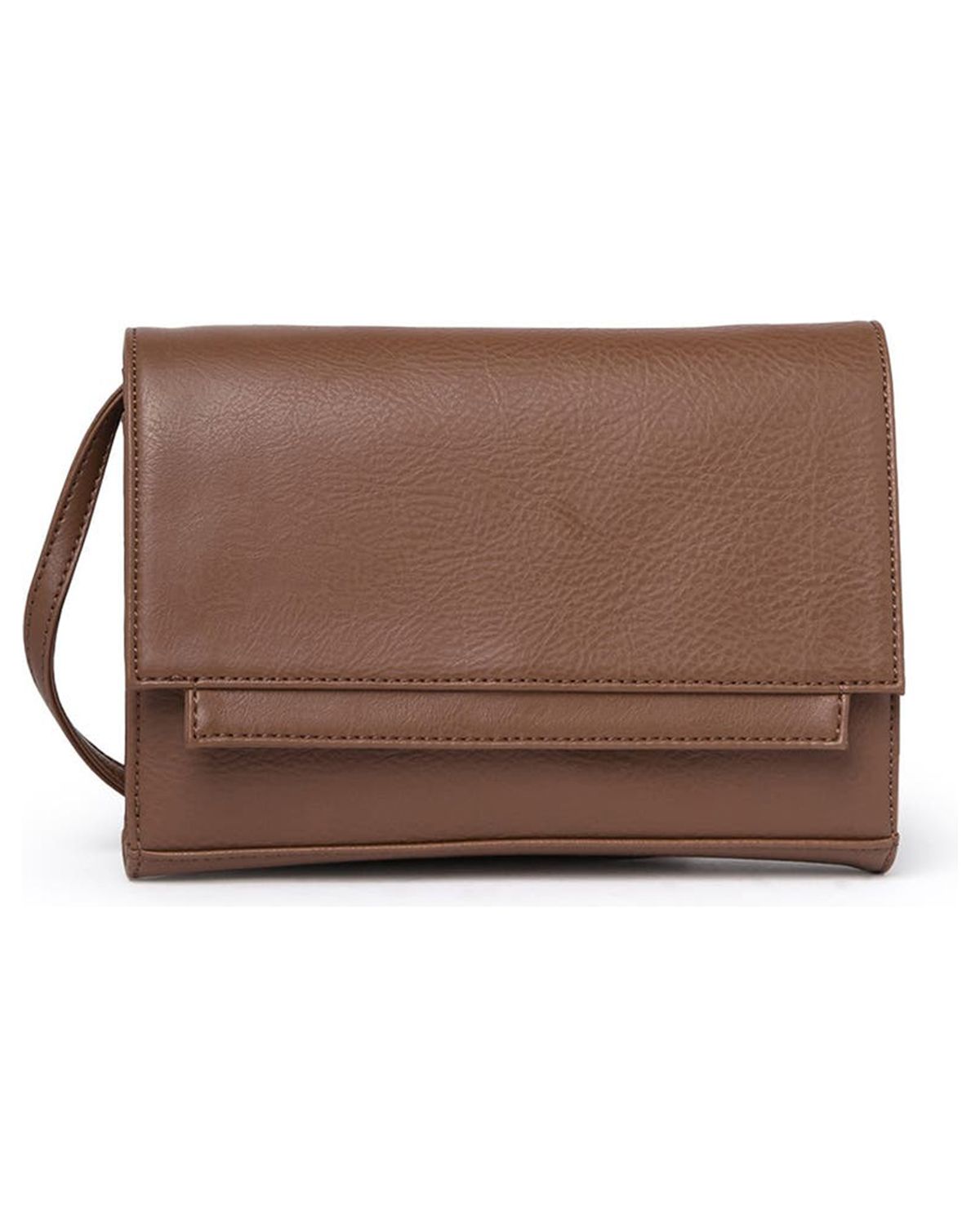Women's Slim Fit Real Leather Brown Crossbody Bag