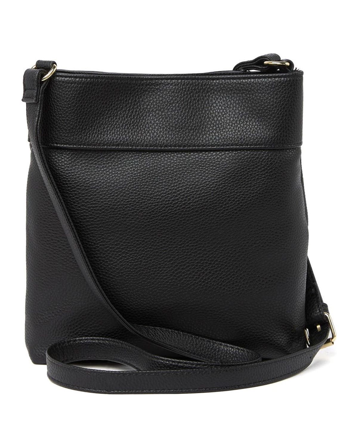 Shop Women's Two Front Zipper Pockets Genuine Leather Crossbody Bag