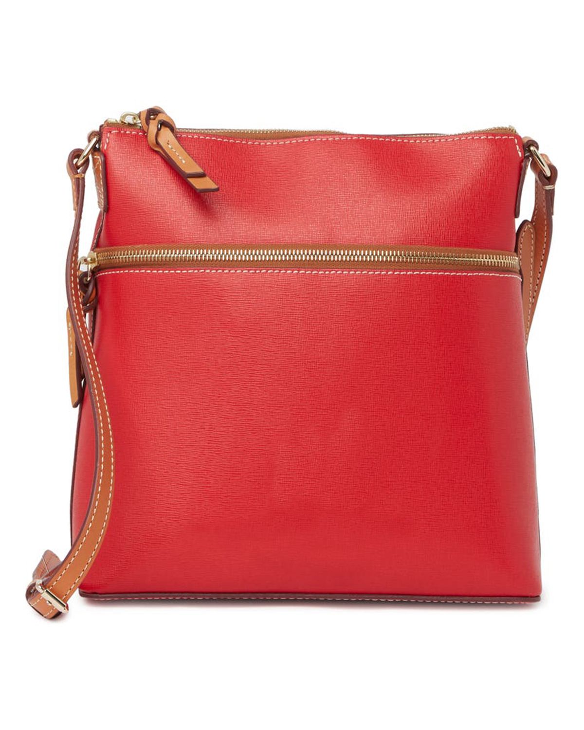Women's Slip Pockets Inside Real Leather Crossbody Bag