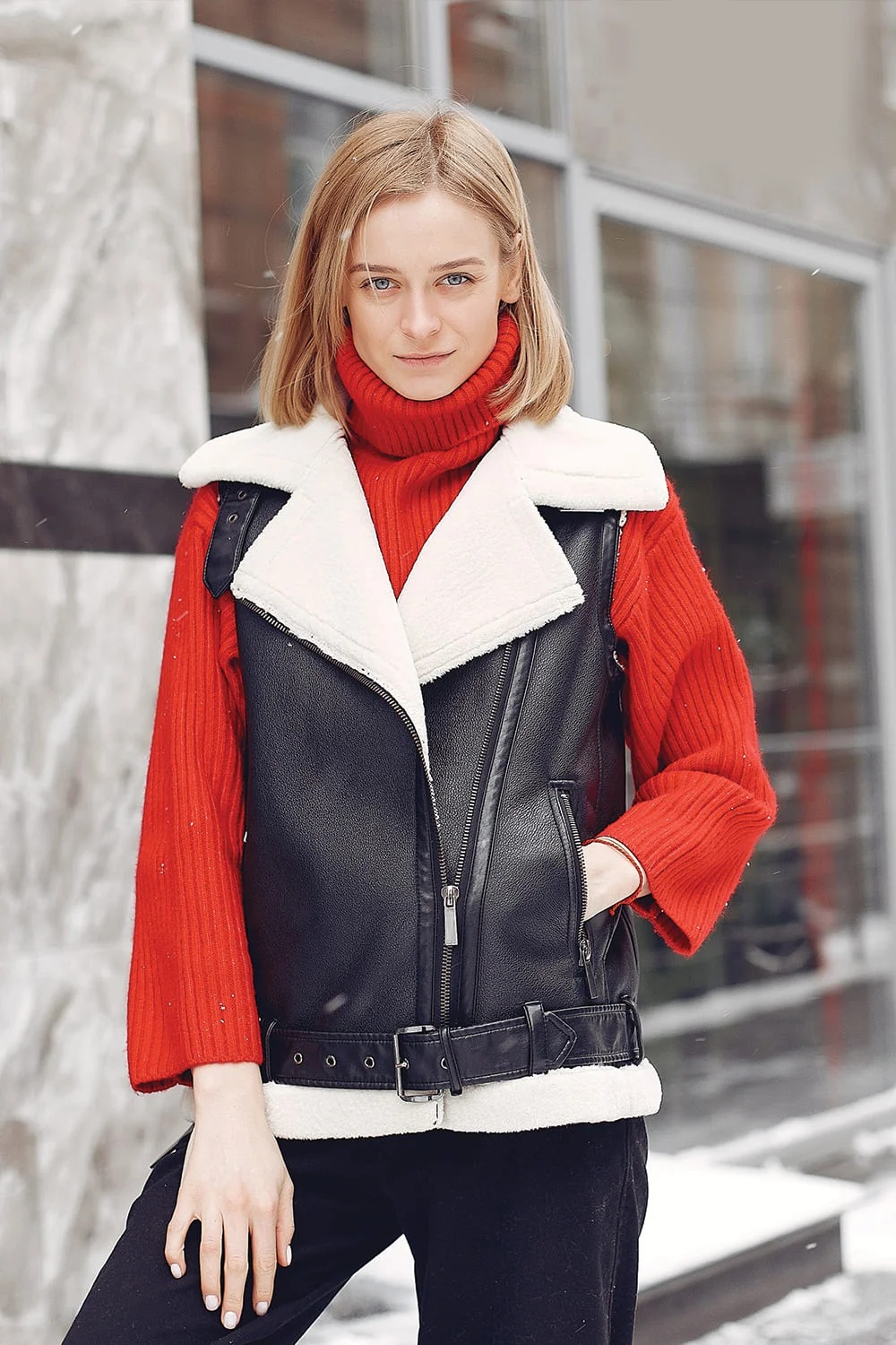 women-leather-vest