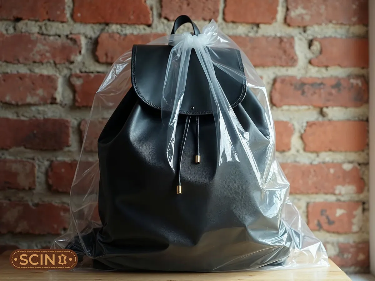 Does plastic containers work for how to store leather bags?