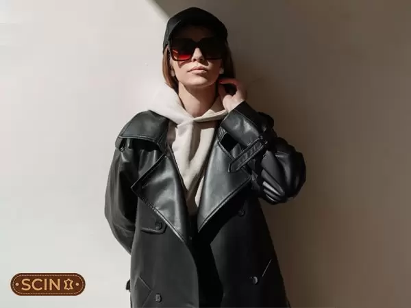 chic-evening-looks.jpg Chic look with leather trench coat