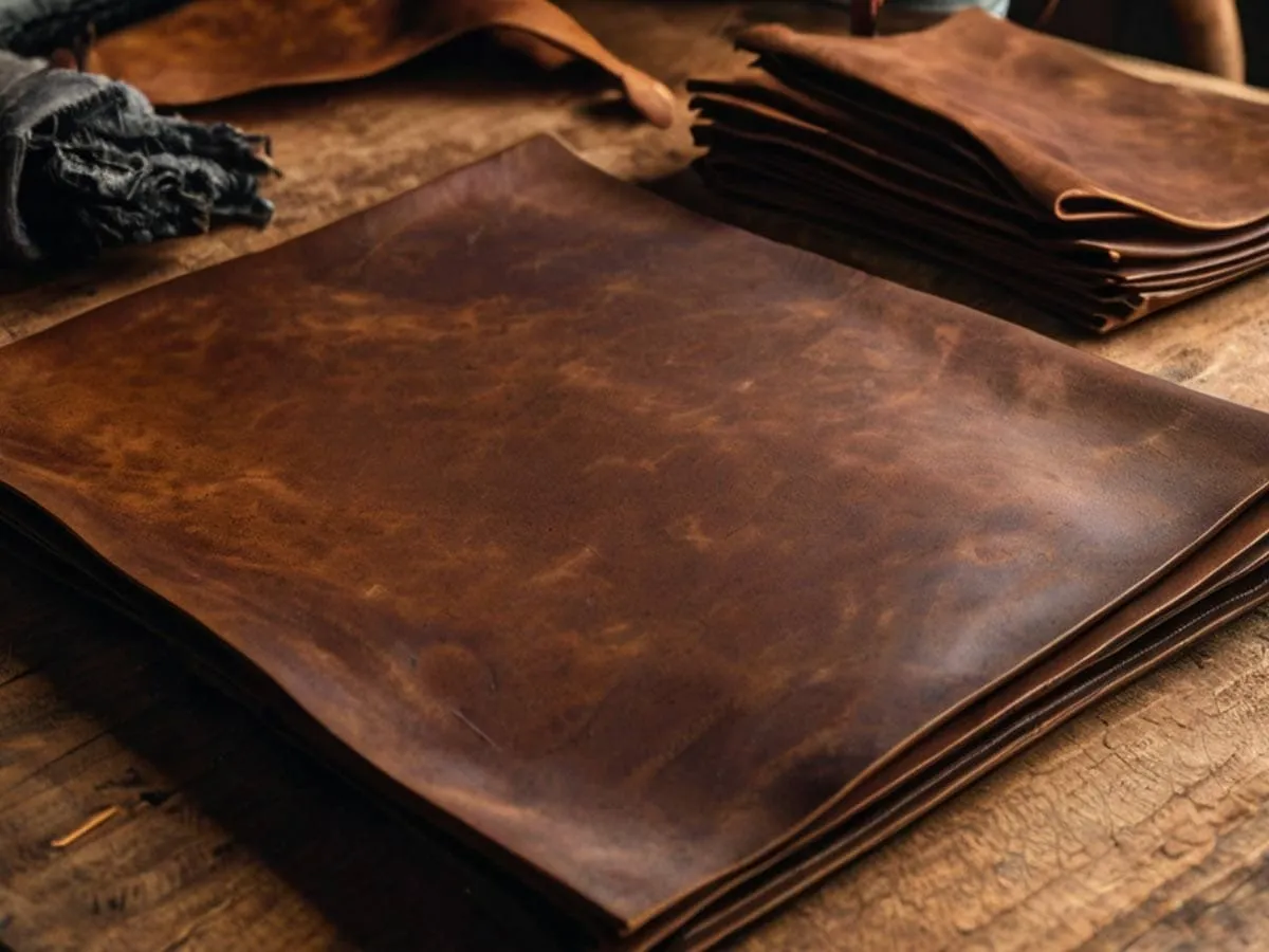 Drying veg tanned leather