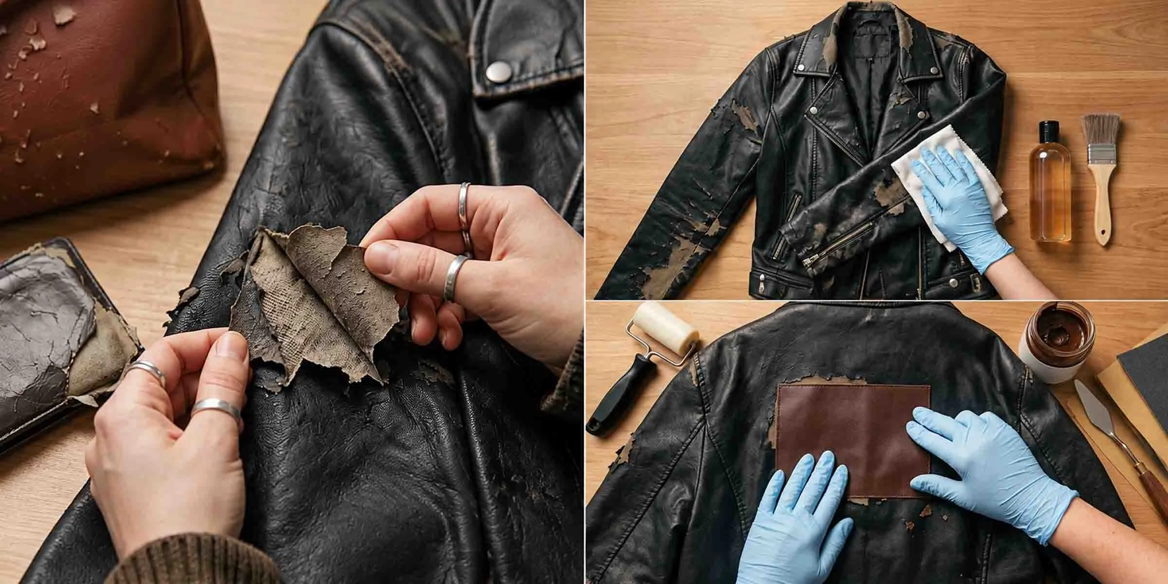 Fix leather jacket peeling