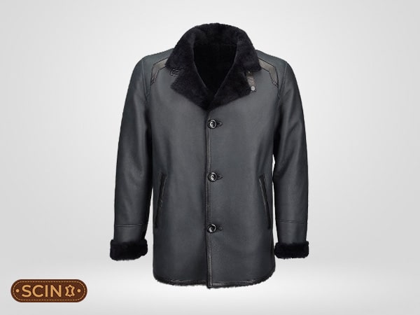 Nash Single Breasted Leather Coat