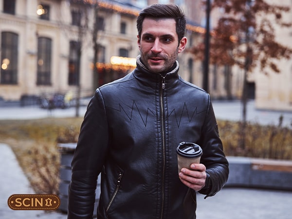 Be simple with what to wear with leather jacket male