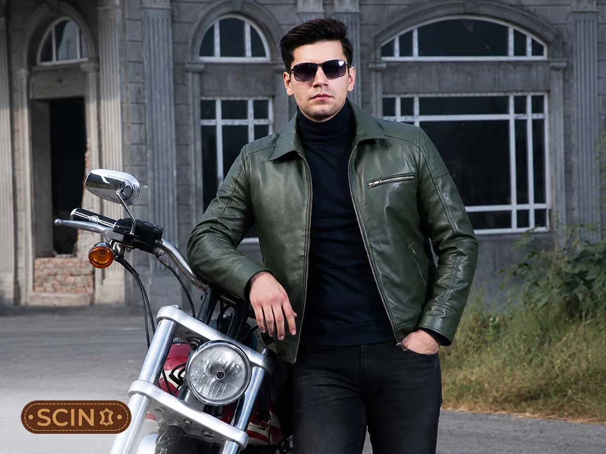 Styles with a Green Biker jacket Styles with a Green Biker jacket