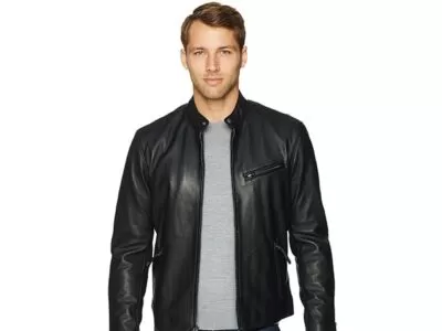 What is a Bomber Leather Jacket with White Fur?