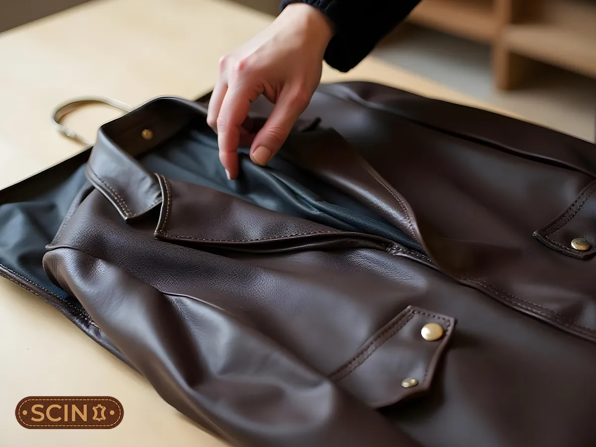 The grain of the leather The grain of the leather