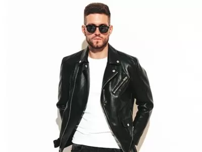 What is a Bomber Leather Jacket with White Fur?