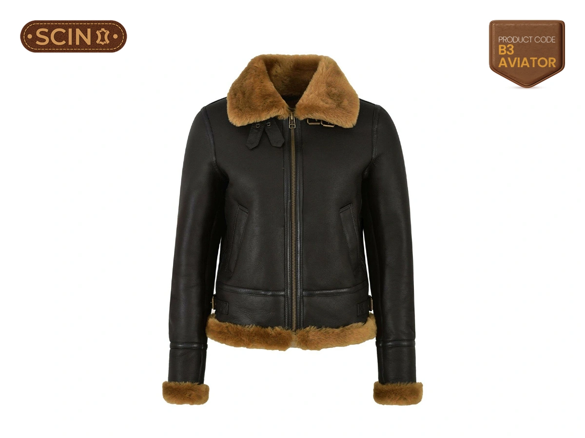 RAF B3 Flying Bomber Aviator Leather Jacket